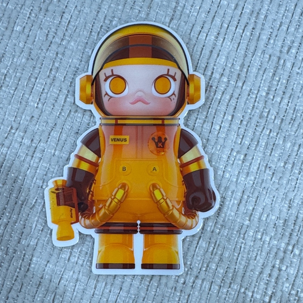Venus Yellow Astronaut Vinyl Figure Sticker
